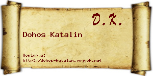 Dohos Katalin névjegykártya