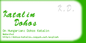 katalin dohos business card